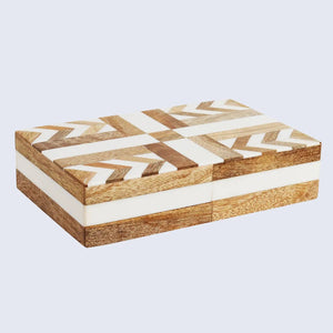 Patisserie Adorn White & Brown Decorative Box