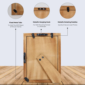 Bone Inlay Picture Photo Frame Black