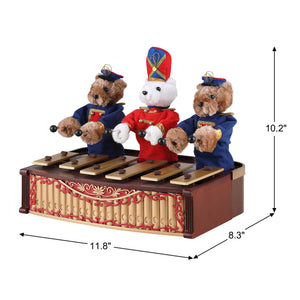 10 In. Animated Bandstand Bears