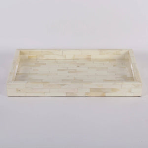 Ivory Bone White Decorative Tray