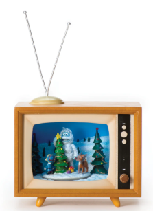 6.75"H Lighted Music TV Rudolph
