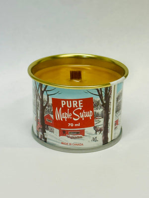 Mini Maple Syrup Candle – 70 ml Iconic Tin Can (Wood wick)