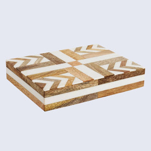 Patisserie Adorn White & Brown Decorative Box