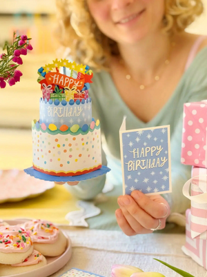 Mini Confetti Birthday Cake Pop-Up Card