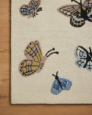 Highgrove Butterfly Rug (in Teal or Cream)