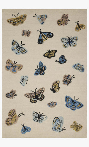 Highgrove Butterfly Rug (in Teal or Cream)