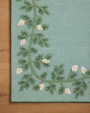 Highgrove Garland Rug (in Blue or Cream)