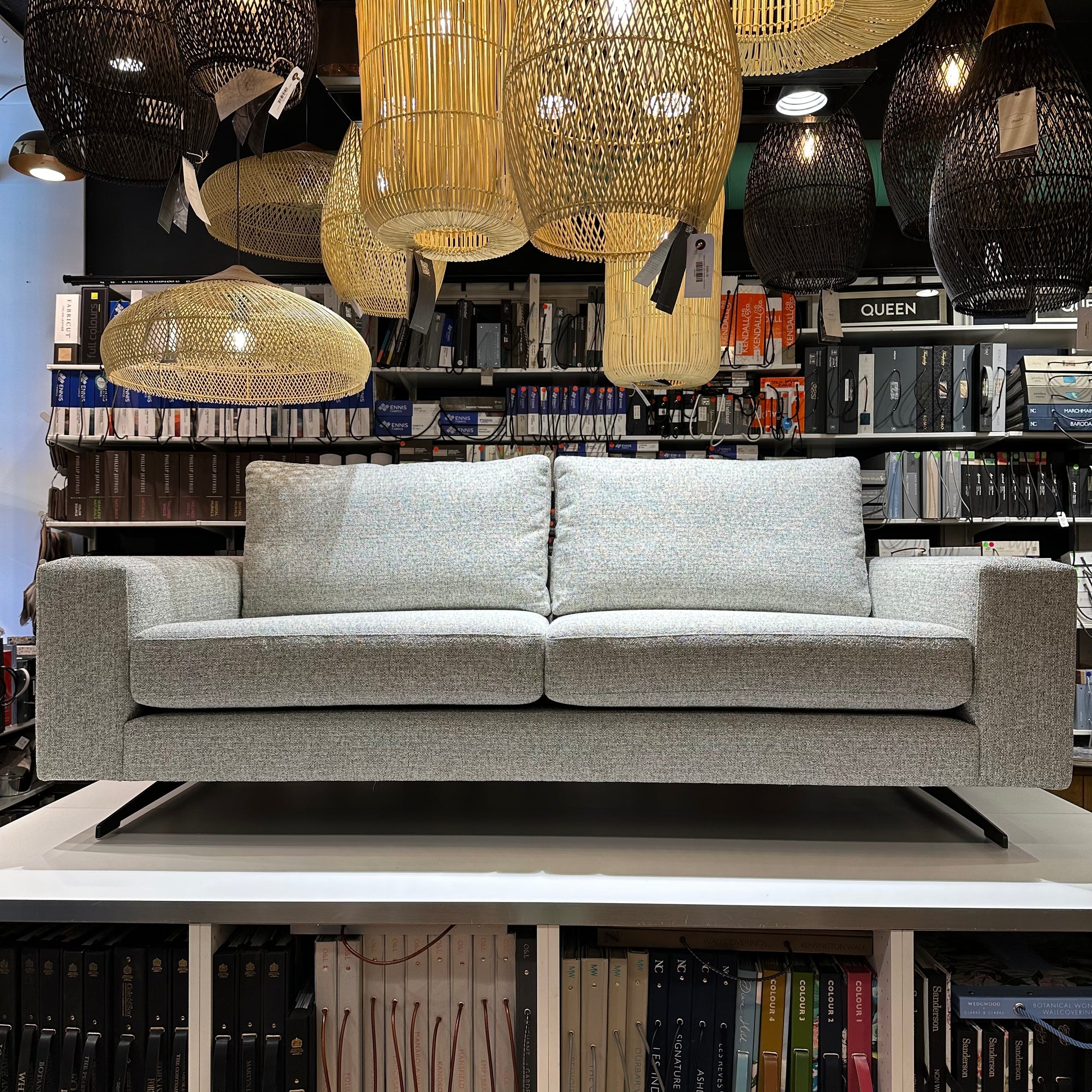 custom grey stain resistant sofa 