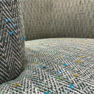 Tofino in Chevron Tweed with Cut Velvet