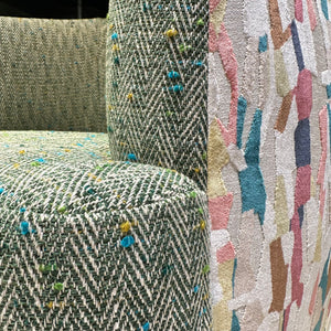 Tofino in Chevron Tweed with Cut Velvet