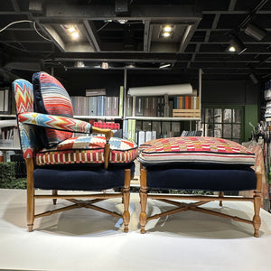 Two-Of-A-Kind Chair & Ottoman Set