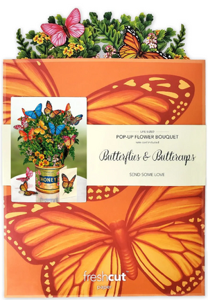 Butterflies and Buttercups Pop-Up Bouquet