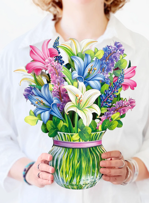 Lillies and Lupines Pop-Up Bouquet