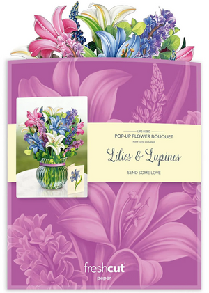 Lillies and Lupines Pop-Up Bouquet