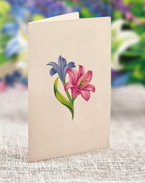 Mini Lillies and Lupines Pop-Up Bouquet