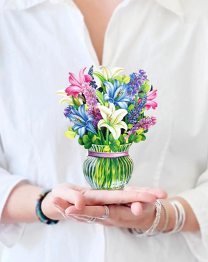 Mini Lillies and Lupines Pop-Up Bouquet