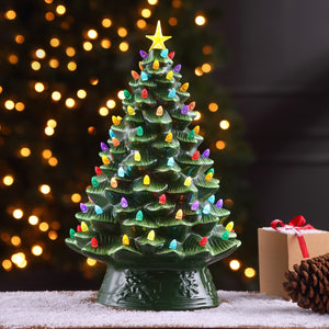 18" Nostalgic Tree- Green Multi