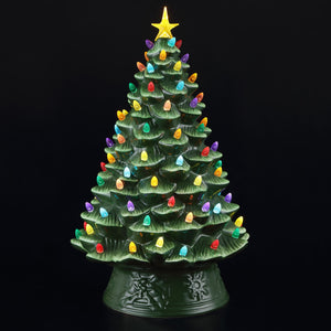 18" Nostalgic Tree- Green Multi