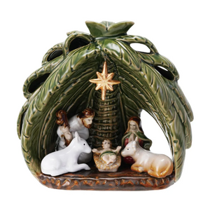Stoneware Vintage Reproduction Nativity, Set of 6