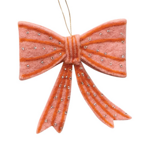 Handmade Wool Felt Bow Ornament with Embroidery, Sequins & Beads, 6 Styles