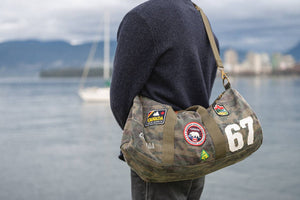 CANADA CAMOUFLAGE CANVAS DUFFEL BAG