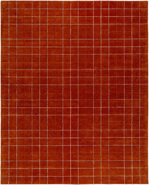 Terracotta Small Grid Rug