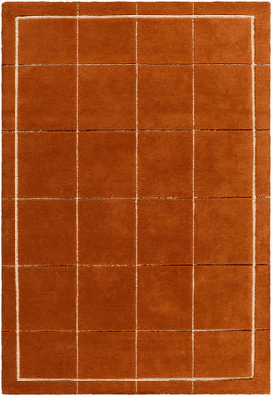 Terracotta Large Grid Rug
