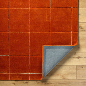 Terracotta Large Grid Rug
