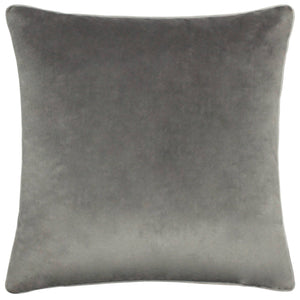 Meridian Velvet Cushion Charcoal/Dove