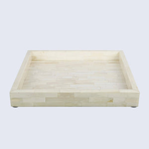 Ivory Bone White Decorative Tray