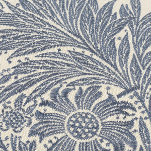 Marigold Embroidered Cushion Indigo