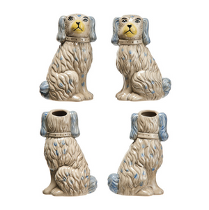 Dog Shaped Stoneware Vase in Grey (2 Styles)