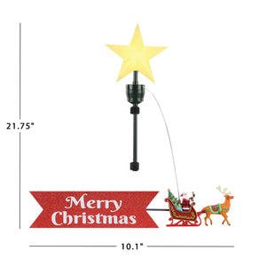 Animated Tree Topper Santa's Sleigh