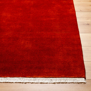 Evergreen Rug in Ruby Red