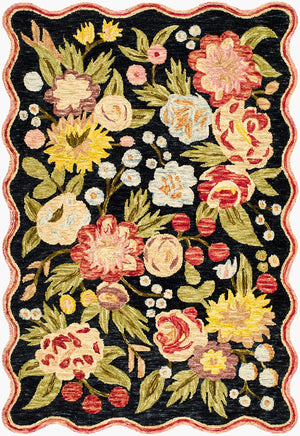 Garden Festival Rug in Ebony