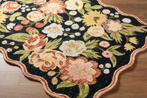 Garden Festival Rug in Ebony