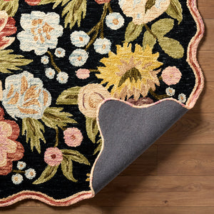 Garden Festival Rug in Ebony
