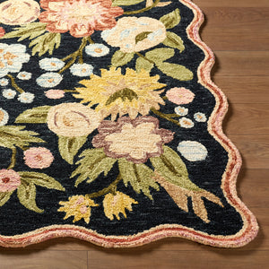 Garden Festival Rug in Ebony