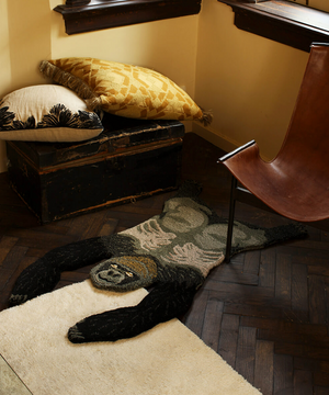 handmade small wool gorilla rug