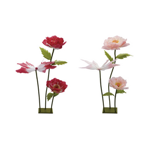 Handmade Paper Flowers & Butterfly 50" (2 Colours)