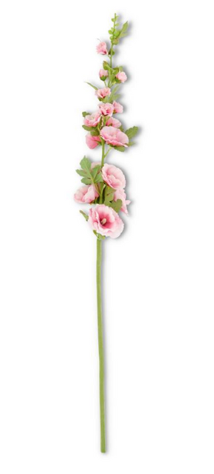 artificial pink hollyhock flower