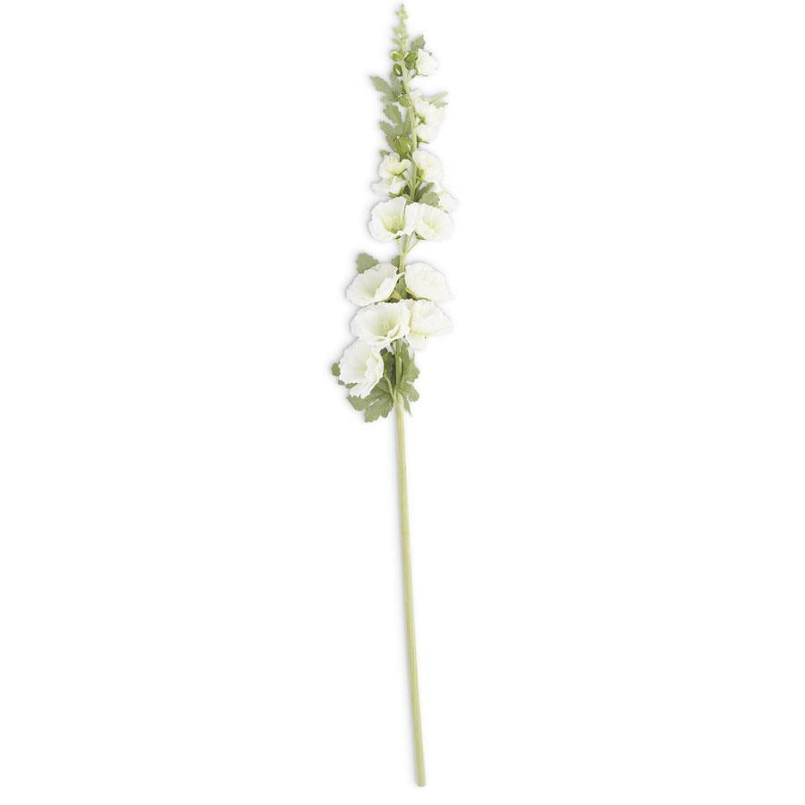 artificial white hollyhock flower