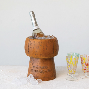 Vintage Reproduction Resin Cork Shaped Ice Bucket