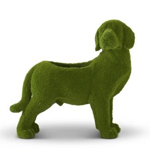 Flocked Mossy Dog Planter (2 Styles)