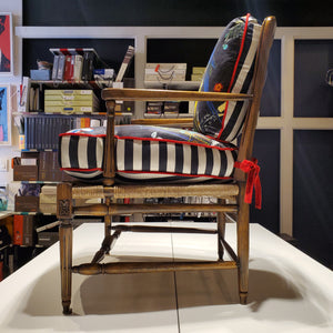 Antique Woven Rush Chair - SOLD