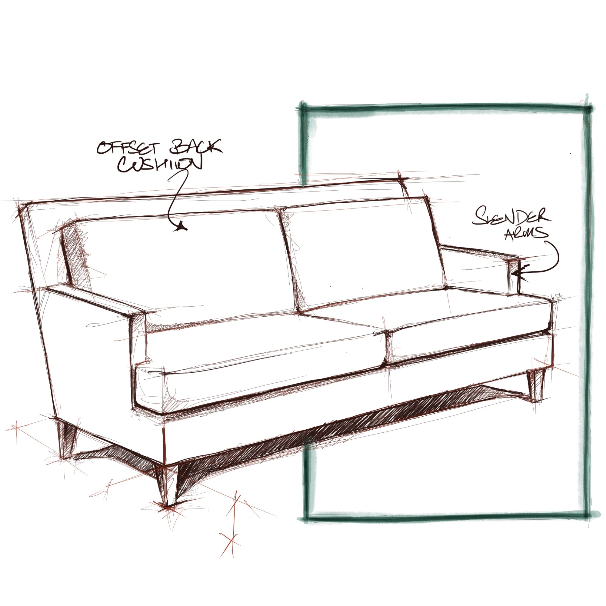 sketch of the Will sofa