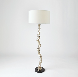 Crinkle Floor Lamp (Silver or Gold)