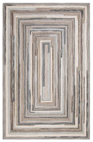 Spruce - Concentric Squares Grey Area Rug
