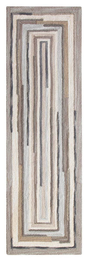 Spruce - Concentric Squares Grey Area Rug