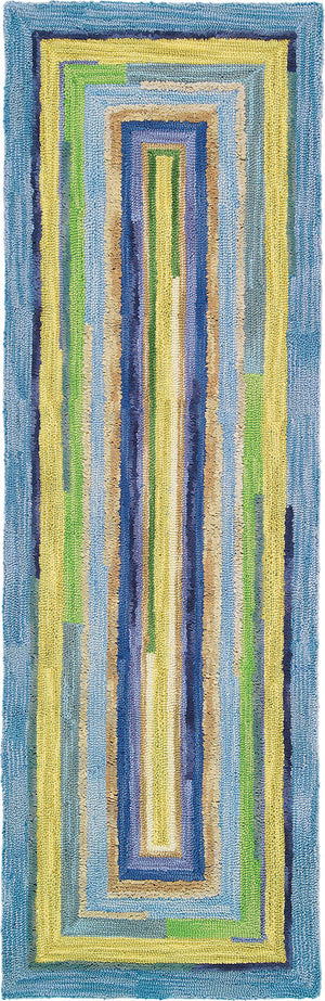 Spruce Sky - Concentric Squares Area Rug
